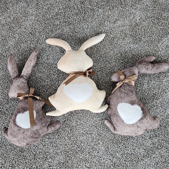 3pc Set of Plush Easter bunnies/ Pillows by Thinkday New w/ original bag. - Picture 1 of 7